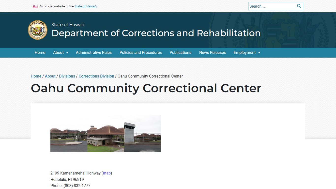 Department of Corrections and Rehabilitation | Oahu Community ...